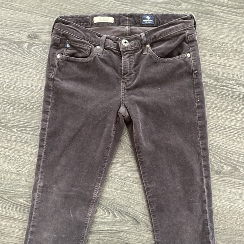 Sz26 AG Adriano Goldschmied The Stevie Slim Straight Grey Corduroy Denim EUC - Picture 4 of 12